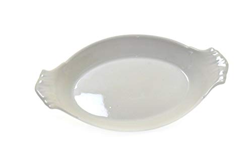 Apilco White Oval Au Gratin Oval Baking Casserole #9 Baker 10 1/8" France