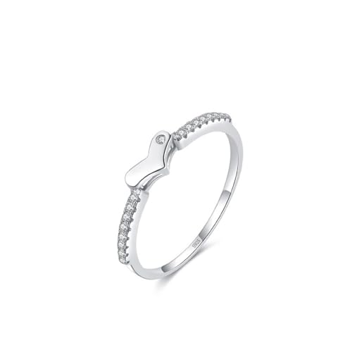 Alliance de mariage cœur d'amour bague argent 925 femme scintillante