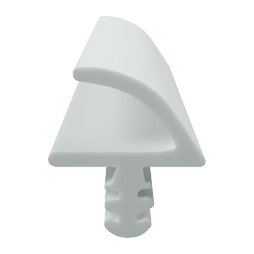 DIWARO® Zimmertür-Dichtung ZT026 | weiß, schwarz oder braun | 5 lfm für Zimmertüren und Innentüren. Zum Schallschutz und abdichten der Tür. Bestehend aus TPE (Thermoplastischen Elastomer) (weiß)