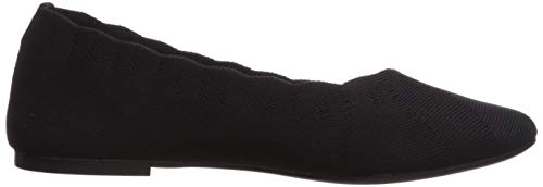 Skechers Womens Cleo Bewitched - Engineered Knit Skimmer Ballet Flat, Black, 11 Us #TOP5