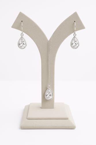 Image of Earring Display Stand and Organiser, Black Jewellery Holder for Counter Display, Y-Shape Showpiece (Cream)