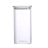 Cexovo 4PCS Tarros de cristal con Tapa 600ml Frascos de Vidrio Herméticos con Tapas,Tarro de Vidrio Almacenamiento,Botes Cristal Cocina Almacenaje,Botes Hermeticos Cristal para Cereales Judías Harina