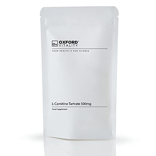 L-Carnitine Tartrate 500mg Tablets | Calcium, Muscles, Metabolism, Digestion | Oxford Vitality (120)