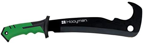 Hooyman Hook ‘em Machete with Heavy Duty Construction, Ergonomic No-Slip Handle and Belt Sheath for Gardening, Land Management, Bushcraft, Hunting and Outdoor
