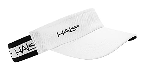 Bandeau anti-transpiration Halo Headbands avec visière XL blanc anti-sueur