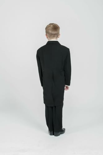Veste à revers échancré garçon costume queue-de-pie complet gilet pantalon