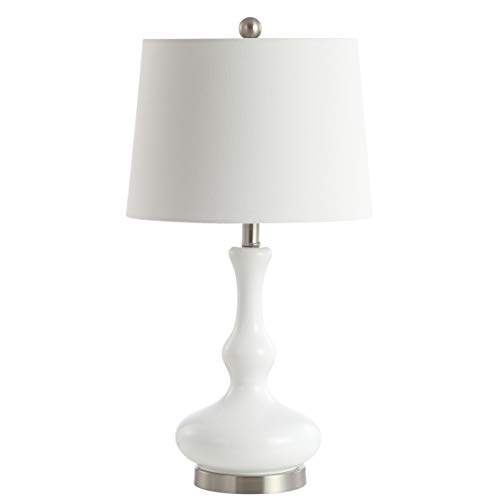 Lámpara de mesa moderna SAFAVIEH 26 pulgadas blanco/níquel miniatura 5