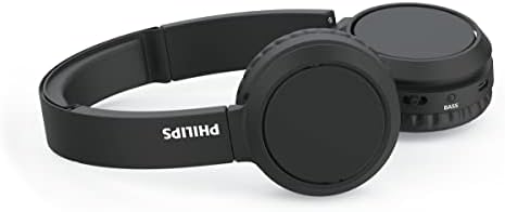 Philips On-Ear Headphones H4205BK/00 with Bass Boost Button (Bluetooth, 29 Hours' Playback Time, Quick Charging Feature, Noise Isolating, Flat Folding), Matte Black