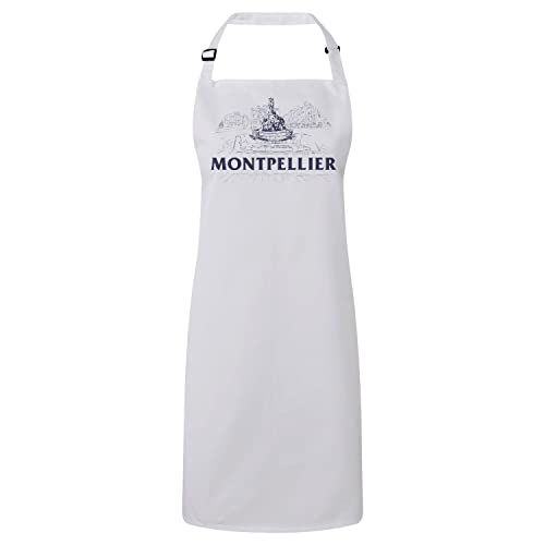 Tablier cuisine Montpellier en coton premium pour les passionnés du patrimoine du Sud