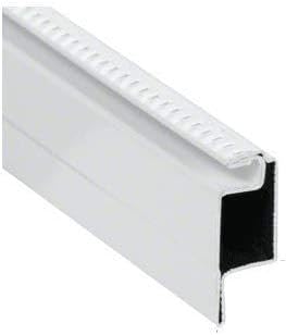 CRL WSFL7W White 5/16" Roll Formed Aluminum Standard Lip Screen Frame - 144"