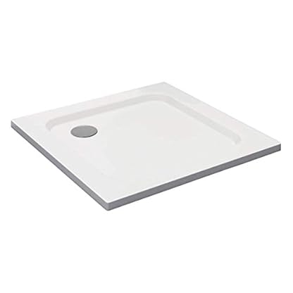 VILSTEIN® Duschwanne Sanitäracryl [90x120cm] - Stilvolle Duschtasse - Duschwanne Komplettset inkl. Siphon - 5cm flaches Duschbecken mit Gefälle & Glasfaserverstärkung - Hochglanz Weiß – Bild 5