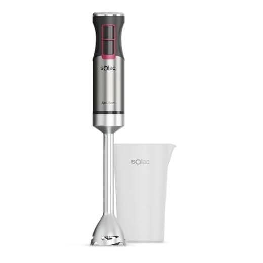 Solac Solution – Batidora mano 1503 | 1500W | 4 cuchillas inox | Varilla inox | Turbo | Ergonómica | Antisalpicaduras | Desmontable | Lavavajillas | Incluye vaso medidor