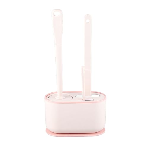 MOUMOUTEN Toilet Brush Set, Bathroom Accessories, Toilet Bowl Cleaners, Deep Cleansing Multifunctional Hanging Toilet Brush Set for Bathroom(Cherry Blossom Pink)