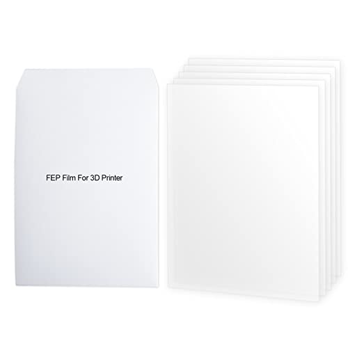 Uotyle FEP Folie, 5 Stück FEP Film 3D Drucker Zubehör Ersatzteile 200 * 140 mm 3D Drucker Resin Folie FEP Release Film für LCD/DLP/MSLA 3D Drucker Cover