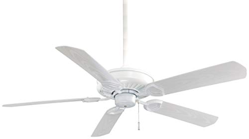 Minka-Aire F589-WH Sundowner 54 Inch Outdoor Pull Chain Ceiling Fan in White Finish