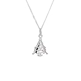 Collana con albero di Natale in argento Sterling, 40,6 cm - 81,3 cm e Argento, cod. AB-9502