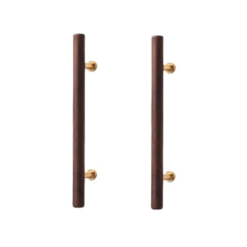 SANCHAKOU Tirador Madera 2 Piezas Puerta De Gabinete Cajón De Gabinete Manija De Madera Maciza Puerta De Armario De Troncos Manija De Puerta De Madera 128 Mm