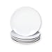 Durable Porcelain 6-Piece Dessert Plate Set, Elegant White Serving Plates (6-inch dessert plates)