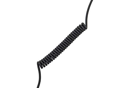 Asceny Coiled & Double-Sleeved Mechanical Keyboard Cable, for Type-C Mechanical Keyboards (Black)