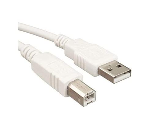 Mute3 Meter USB 2.0/3.0 High Speed Printer Scanner Cable (Copper Cable) Compatible With All Major Printer,Scanner,Computer,Laptop.A USB Male To B Printer Male.(White, 3 Meter)