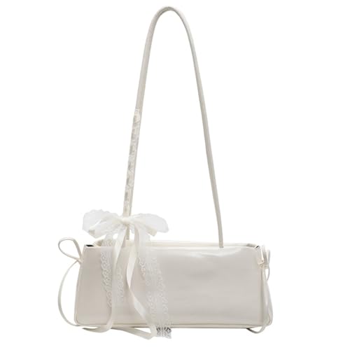 Bolso de mano para mujer, elegante, con colgante, estilo coreano, hombro femenino, viajes, axilas, compras, mujer, moderno, axila, bolso de mano femenino, viajes, hombro de moda, White, One Size