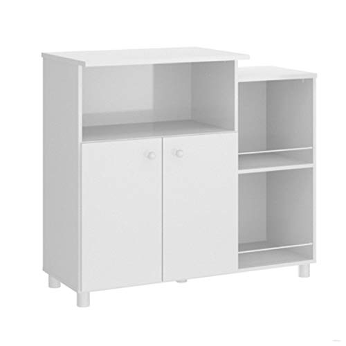 Armário Fruteira 2 Portas com Nicho Espresso Móveis Branco