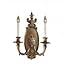 Two Light Bronze Wall Light