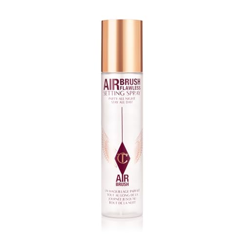 Charlotte Tilbury Airbrush Flawless Setting Spray - Ultra-Fine Hydrating Mist to Prime & Set Face Makeup For Up to 16Hr - Soothes, Blurs Pores & Calms Skin (200ml)