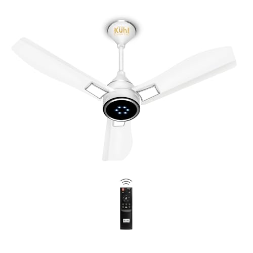 KUHL Arctis A8 900 mm BLDC 65% Power Saving BLDC Ceiling Fan With Remote | BEE 5 Star Rated & ISI Marked | High Air Flow & LED Indicators | 5 Year...