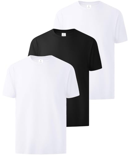 Little Beauty 3 Pack Mens Cotton T Shirts Short Sleeve