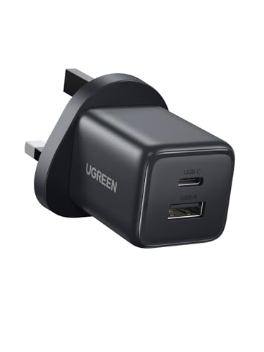 UGREEN Charger 20W iPhone Adapter 2-Port GaN Type C Fast Moblie Charging