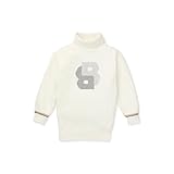 [BOSS] [ボス] キッズ ロールネック セーター ドレス ライン ストーン Double B モノグラム 155 ホワイト