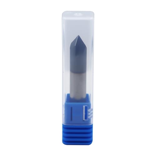 Image of 3 /8in Solid Carbide End Mill, Chamfer Mill-Double End,2 Flute,90 Chamfer Angle,AlTiN Coated Bits Tool for Medium Hardness Steel, Brass, Iron
