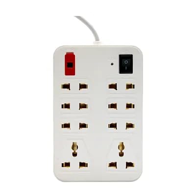 V3Deals Extension Board 6 Socket 2 Pin & 2 Socket 3 Pin 230 CM Long Wire with Master Switch | Multipurpose use Office & Home Appliances (White) Pack of 1-image-18