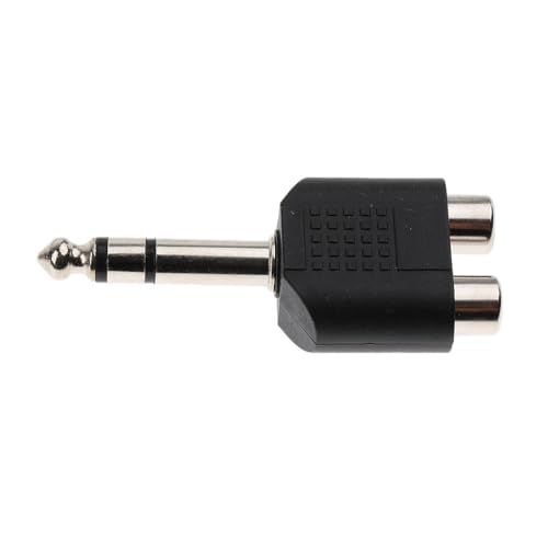 Image of 5pcs 1 /4 inch 6.35mm /6.5mm Stereo Male To Dual RCA Female Adapter Male to 2 Female Audio Adapter Splitter for Sound Equipment (Double Channel)