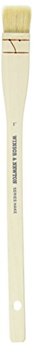 Winsor & Newton Hake Wide Flat Wood Handle Brush-1 1 White