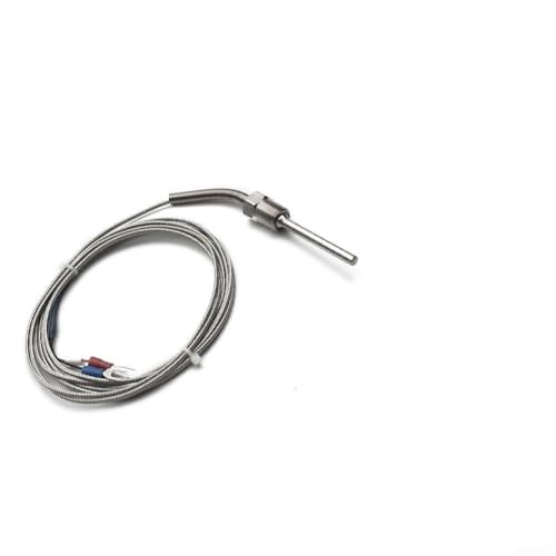 Grounded Waterproof K Type Thermocouple Temperature Sensor Probe, Shielded Glass Fiber Cable