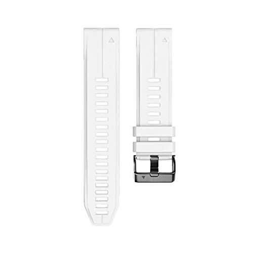 Bracelet silicone pour montre Garmin Fenix 5S Plus 6S 7S blanc 20mm rechange