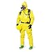 Dupont Tychem Br128T Coveralls W/attached Hood, Elastic Respirator Fit, Elastic Wrists, Boots - Xlarge, yellow
