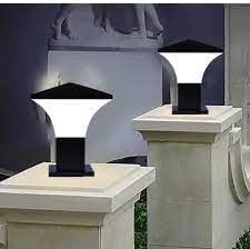 Image of Keypkus Black Metal Outdoor Gate Light for Pillar, Waterproof Modern Boundary (Bulb not Included) Decorative Entrance Light for Home & Garden, Pack of 1