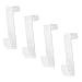 4 Pcs Crochet En Porte,Crochets En Forme De Z Crochets De Porte Réversibles Patère Salle De Bains Serviette Crochets Protection En Mousse Pour La Porte De L'Armoire Et La Porte De La Chambre (Blanc)