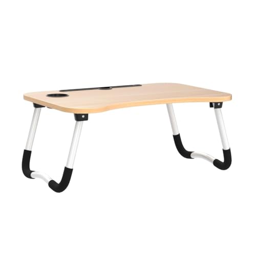 Image of AJB Multi-Purpose Laptop Desk for Study and Reading with Foldable Non-Slip Legs Reading Table Tray, Laptop Table, Laptop Stands, Laptop Desk, Foldable Study Laptop Table, Study Table (Dark Wooden)