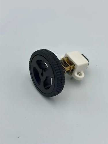 Micro motoréducteur N20 15rpm avec support et roue 34mm de 6V