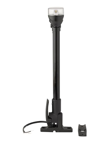 Image of Attwood 5558-P12A7 All-Round LED Fold Down Navigation Light Black Base, 12-Inch