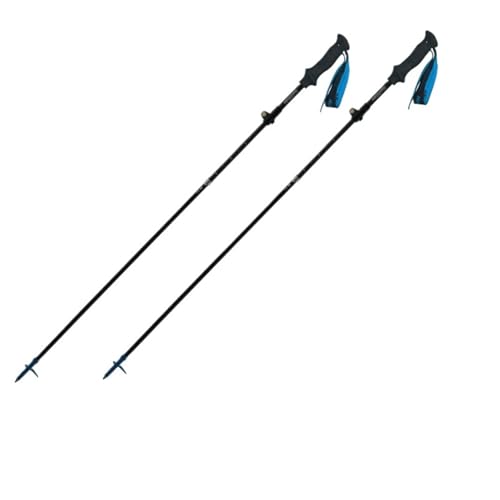 JCXIOC Bastones de Senderismo Bastón de Escalada, bastón de Carbono for Senderismo, Senderismo, 5 Secciones, Longitud Plegable, luz Ajustable(Blue98-115cm(2))