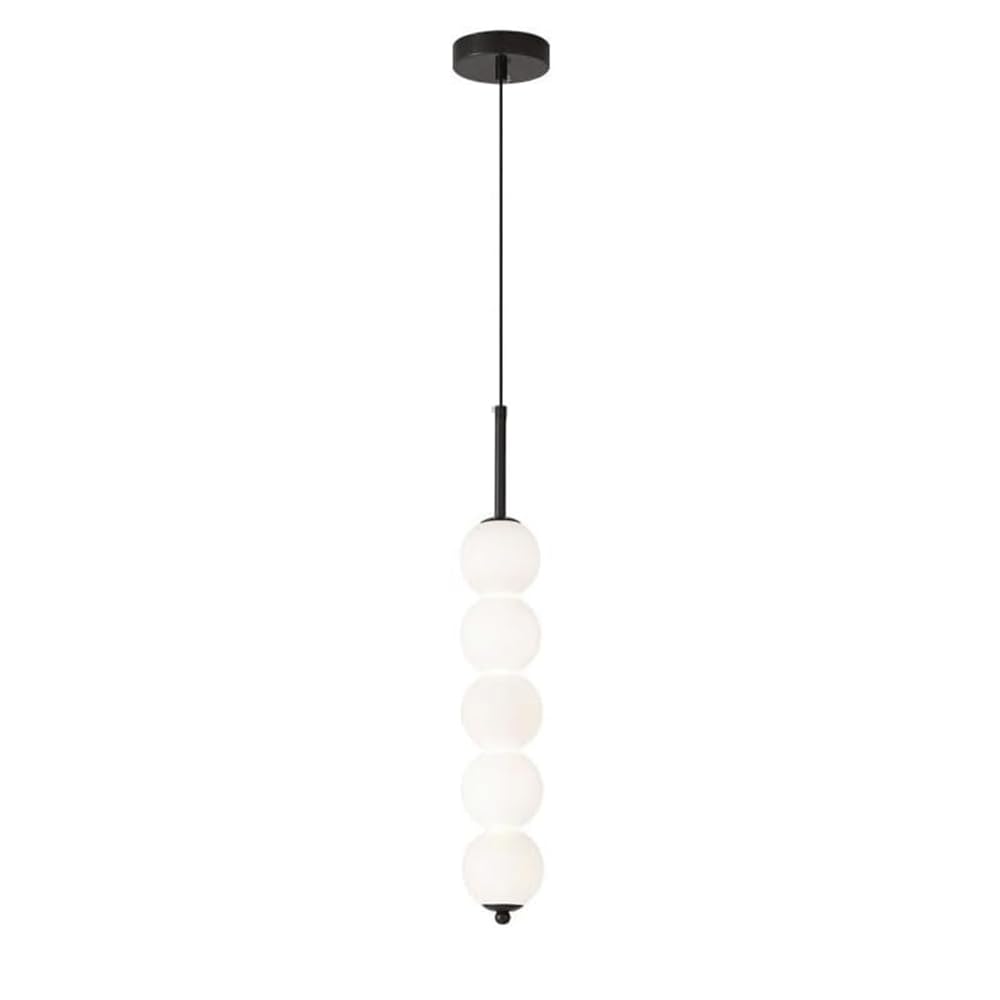 HYJAUSXB Ceiling Light Chandelier French Simple White Glass Lampshade Globe-Shaped 6W Lamp LED for Kitchen Island Bedroom Dining Room Foyer Living Study