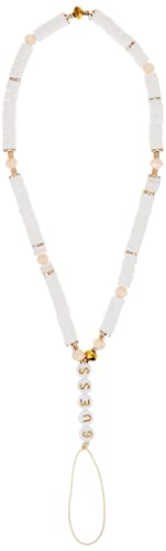 GUESS Gustpearw Bracelet pour téléphone portable Blanc Perles Heishi, x, Acrylique, Agate