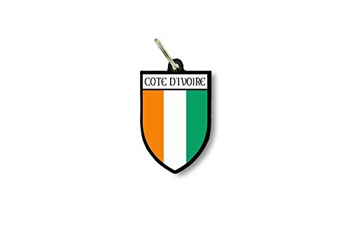 Porte cles clefs cle Drapeau Collection Ville Blason Cote D'Ivoire ivoirien