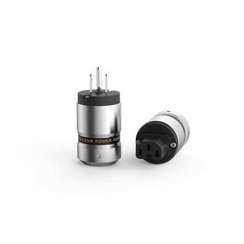 Conector macho de alimentación Tertullus aluminio baño en rodio miniatura 3