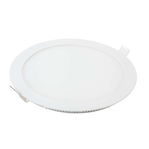 Panel LED redondo 18W color 3000K, óptimo para iluminación ambiental en espacios residenciales y comerciales.